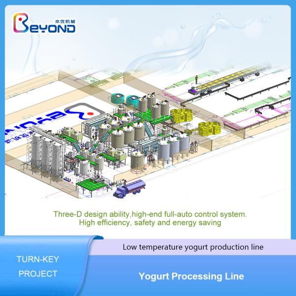 1000L / H Soya Milk / Yogurt Processing Plant , Skid Mounted Flavored Milk / Juice Production Line