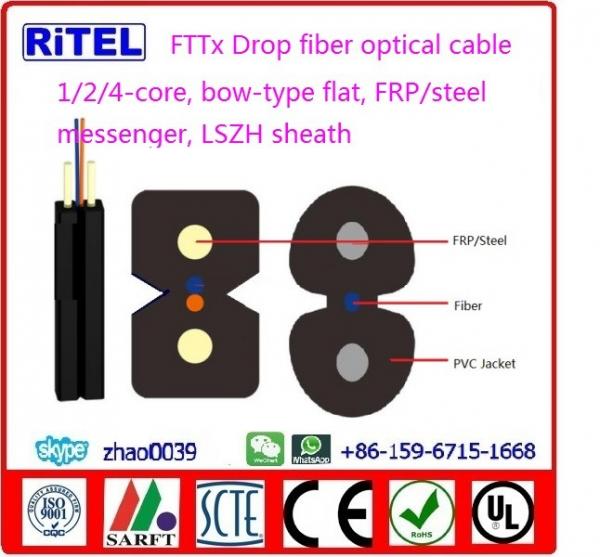 Buy FTTH/FTTB/FTTC 1-core, 2-core, 4-core drop fiber optic cable GJXH, GJXCH, GJXFH, GJXTH for access network at wholesale prices