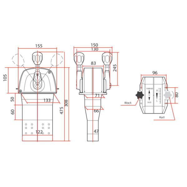 YK6 Marine Engine Control Boat Control Lever