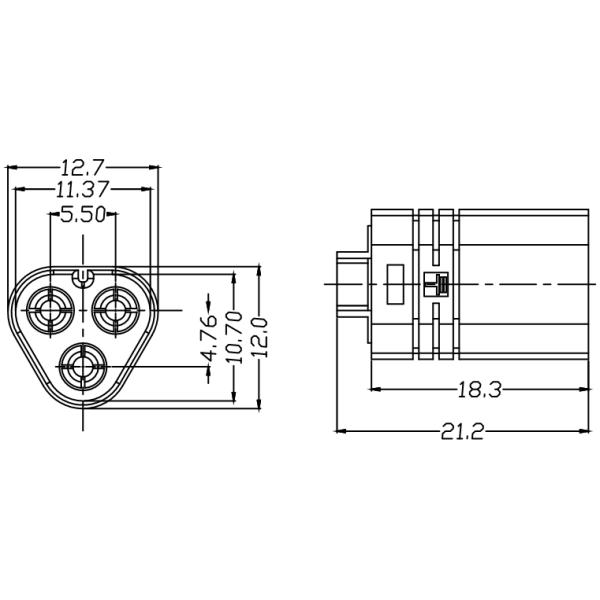 MT60 MT30 Male Female Bullet Connector 3.5mm 3 Pin Pole Power Plug Socket MT60 Connector