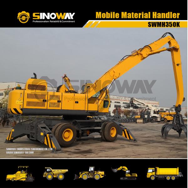Construction Site Crawler Material Handler 35 Ton 109kN Max Traction Force Customized Color