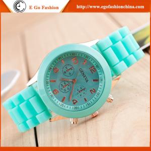 Quality Candy Color Rose Gold Silicone Watch Geneva Watches Jelly Watch OEM Kids Watch Unisex New for sale