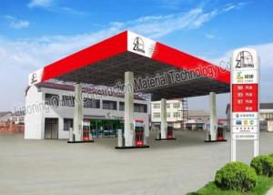 China Prefabricated Steel Roof Trusses , Shed Building Space Frame For Petrol Station on sale