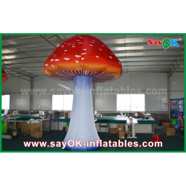 Oxford Cloth Giant Inflatable Mushroom Advertising Inflatables With Built - In Blower