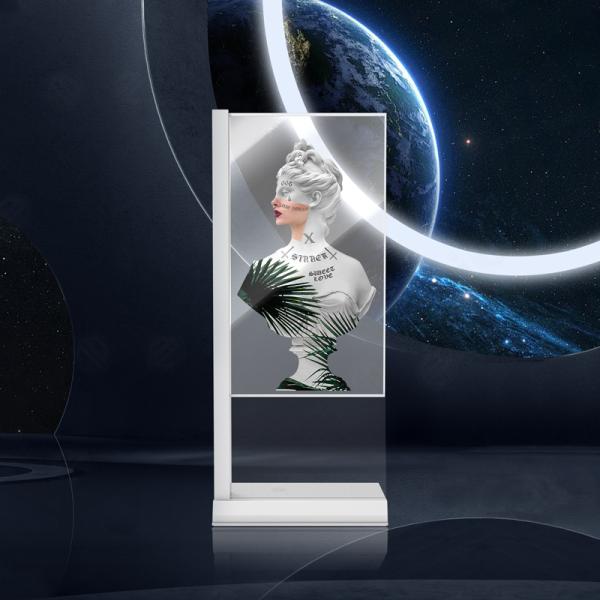 Front view of the 55-inch OLED transparent screen