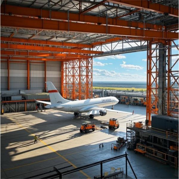 Light Weight Prefab Steel Structure Hangar Factory Long Span