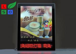 China Advertising Magnetic 18mm Light Up Poster Box DC12V With LED Scrolling Text Sign on sale