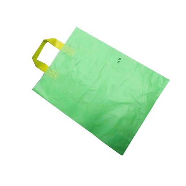 Reusable and Recyclable Customized Logo Soft Loop Handle Merchandise Shopping Bags, Boutique Bags, Grocery Bags