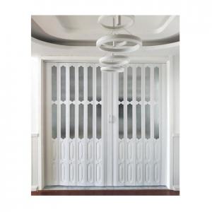 Quality 10mm Plastic Interior Sliding PVC Folding Door Surface Finished for sale
