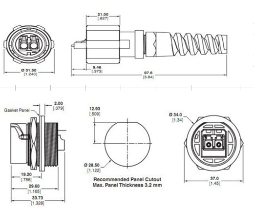 IP67 Waterproof Distribution Box 6 8 12 Port ODVA LC SC Adapters Compliant Plug 4.8mm To 7.0mm OD