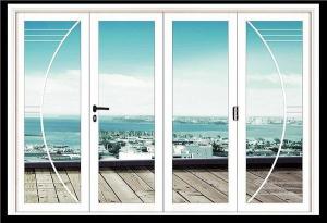 Quality Anodized Aluminium Folding Doors ,  4 Sash Aluminium Bifold Door for sale