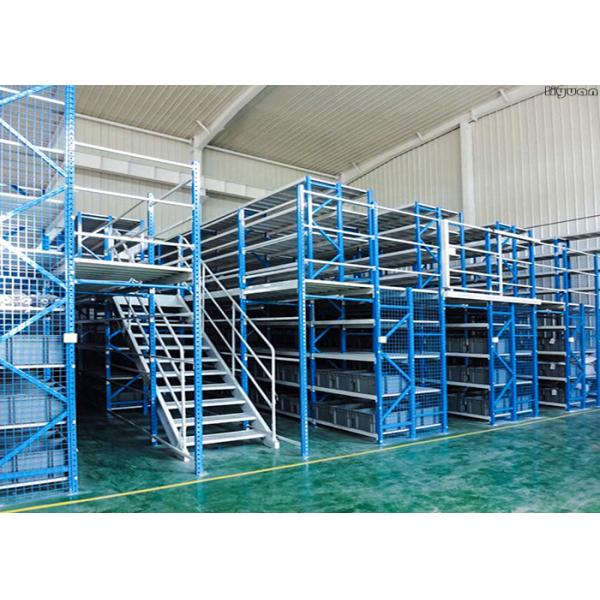 Steel Platform Mezzanine Racking System Powder Coated / Galvanized Finish 3D design