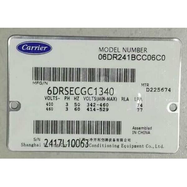 Carrier Carlyle Cold Room Compressor 18-00055-20rm2 Ac Power Cfm Designation Oil Less Lubrication