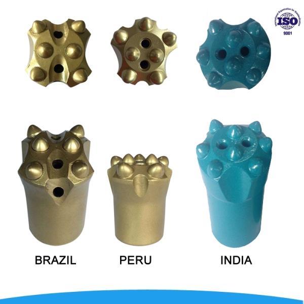ISO9001 Standard 34mm Button Drill Bit 7 / 11 / 12 Degree High Quality Carbide