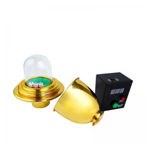 Quality Sic Bo Automatic Dice Shaker Golden Casino Table Accessories for sale