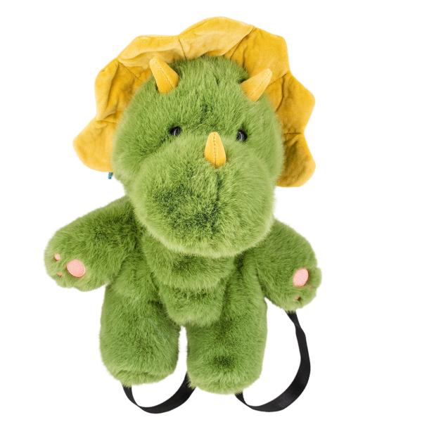 Kawaii Dinosaur Stuffed Backpack Huggable Animal Plush Shoulder Bag Custom Logo