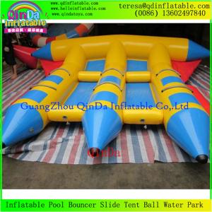 China Professional Inflatable Fly Fish Boat Small Fly Fishing Banana Boats fFr Water Park Games on sale