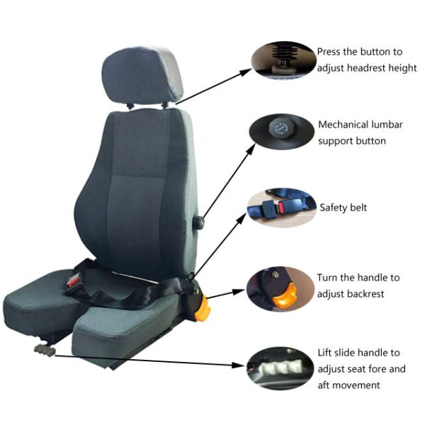 Fabric V-Type Unloader Seat Mine Loaders Seat Simple Type Seat T803