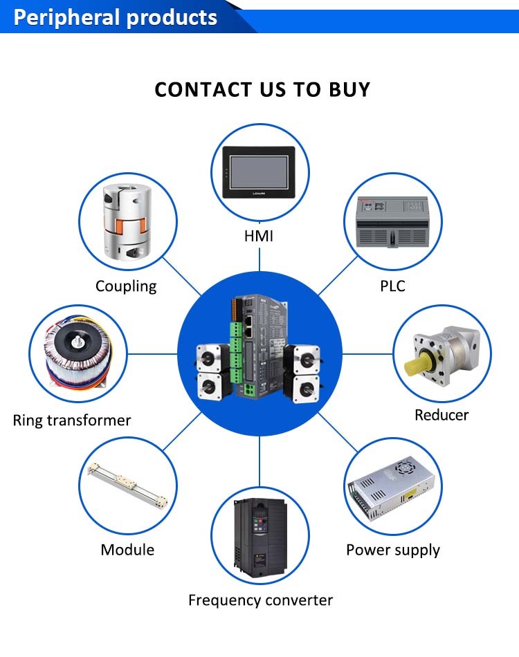 Lichuan 4A DC Open Loop Stepper Motor Drivers Kit EtherCAT 0.74N.m 2 Phase Nema17 DC24V～50V 2.0A