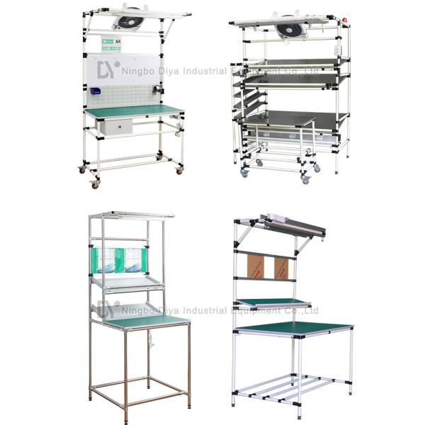 Double Side Production Industries Workbench , Assembly Line Pipe Work Table For Workshop