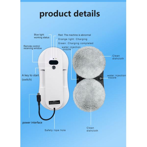 Ultra Thin Window Cleaning Robot with App-Controlled Remote Control and Private Mold