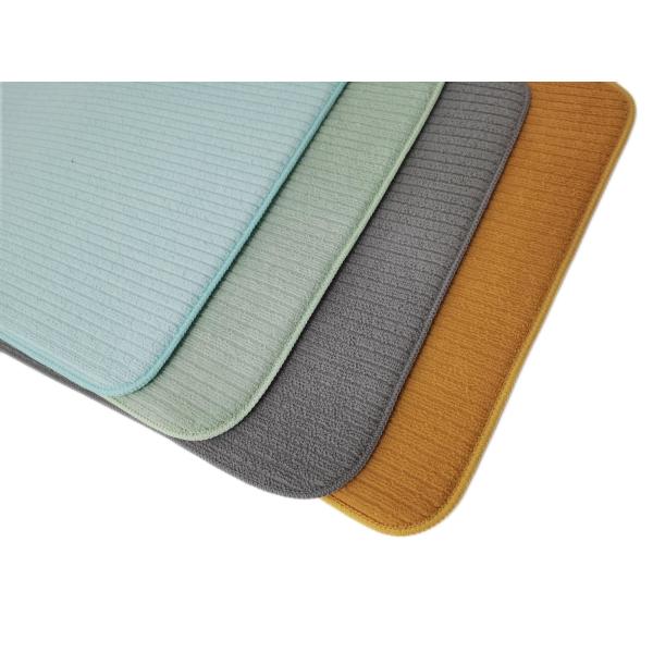 Solid Microfiber Dish Drying Mat For Kitchen Coffee Bar