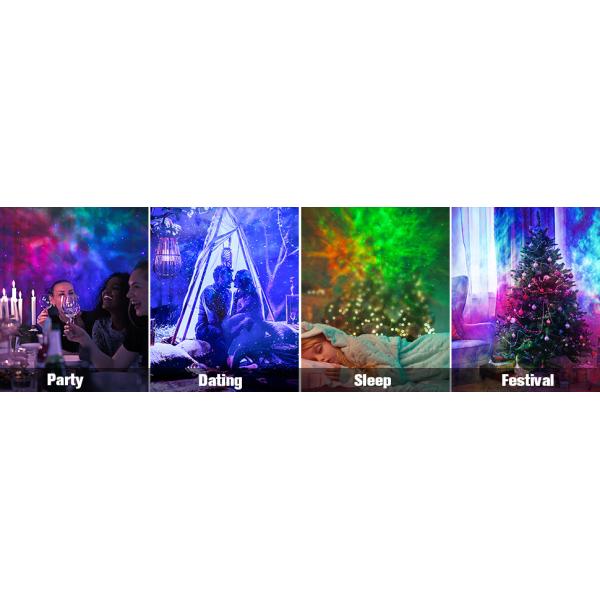 Colorful 450nm Smart Wifi Star Projector Square Shape with Music