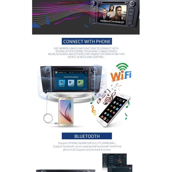 7 Inch Touch Screen PX3 BMW GPS DVD Player With Multi - Language System