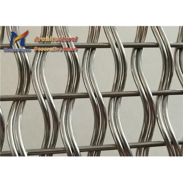 Ss 304 Architectural Cable Mesh Decorative Window Screen Private Room Twist Crimped