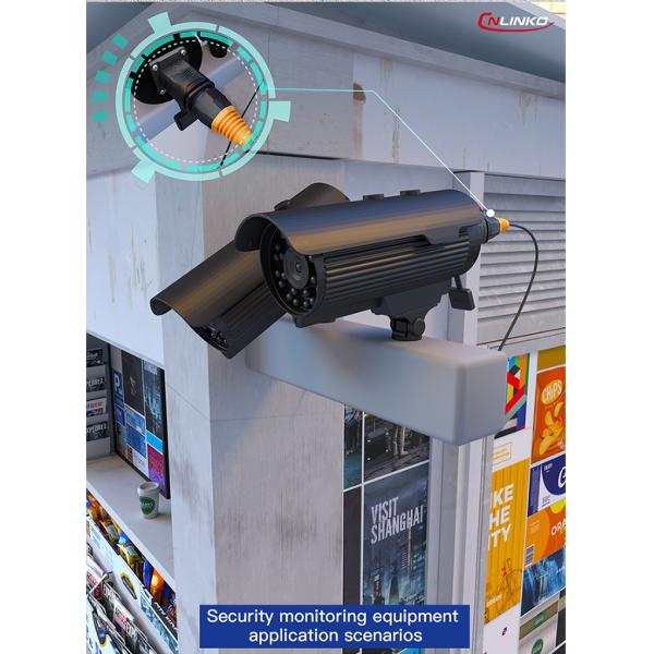 CNLINKO 8P8C RJ45 Connector Shield Cat6 RJ45 Socket Waterproof RJ45 Connector with Dust Cover