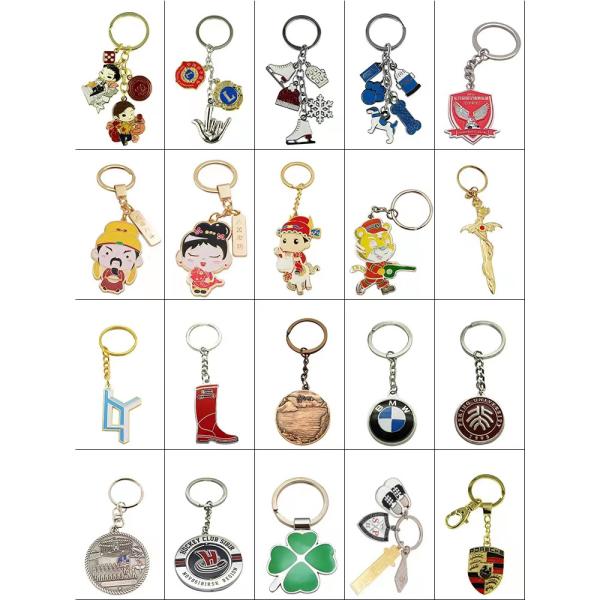 2inch Fashion Custom Key Chain Hard Enamel Blank Metal Cartoon Keychain