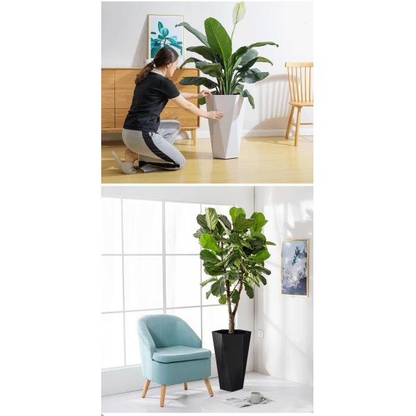 58cm Tall Indoor Self Watering Plant Pots With Water Level Indicator