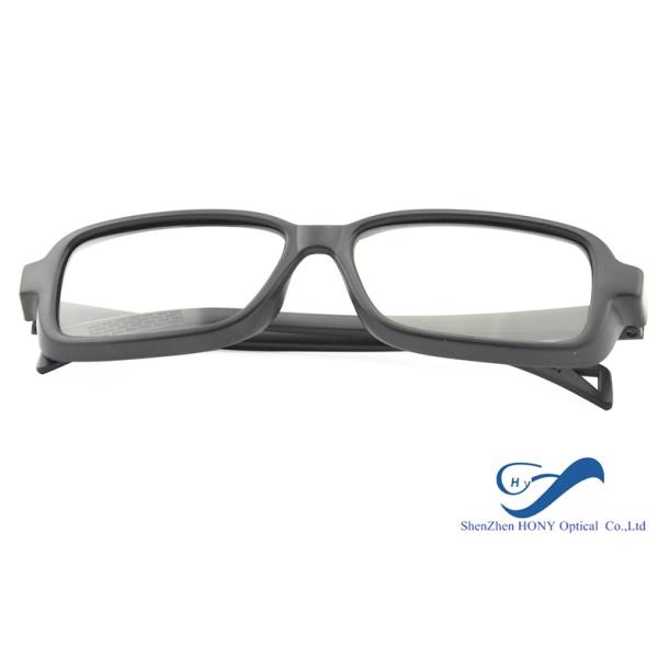 Elegance Plastic Frame Plastic 3D Glasses , Men Circular Polarized 3D Computer Glasses