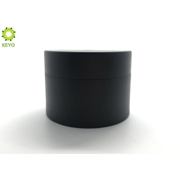 Double Wall 80ml Matte Black PP Plastic Jar For Cosmetic Packaging