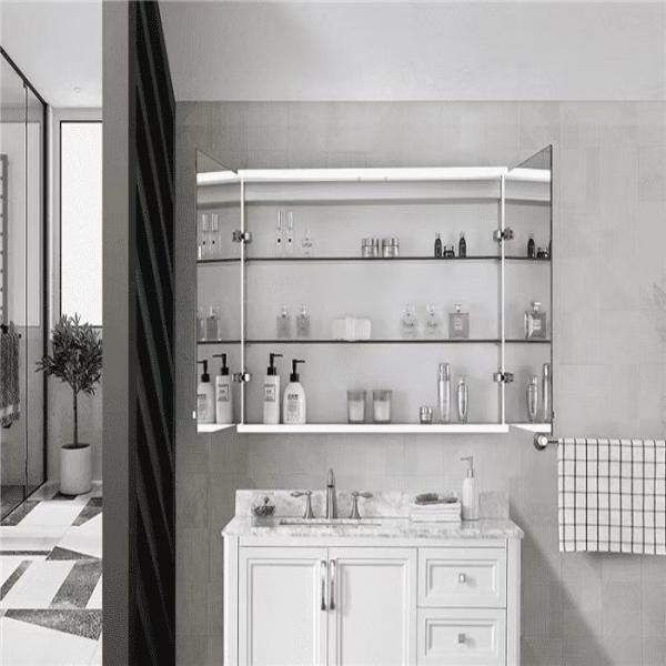 CE SAA IP44 Customized Bathroom Cabinets Anodized Aluminium Wall Mounted Vanity