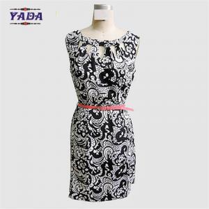 Quality Fashion sleeveless wave point ladies casual custom lady formal office dresses designer dress for sale for sale