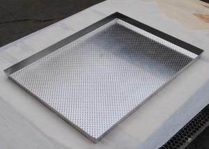 China 0.8mm Aluminum Metal Baking Tray Perforated Drying Pans With Round Holes on sale