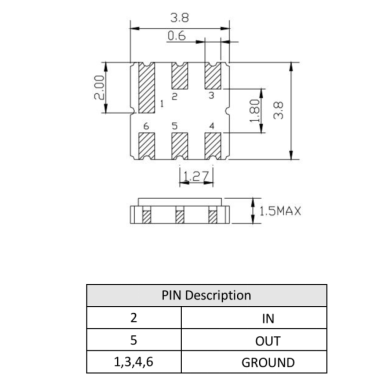 577.5MHz RF SAW Band Pass Filter