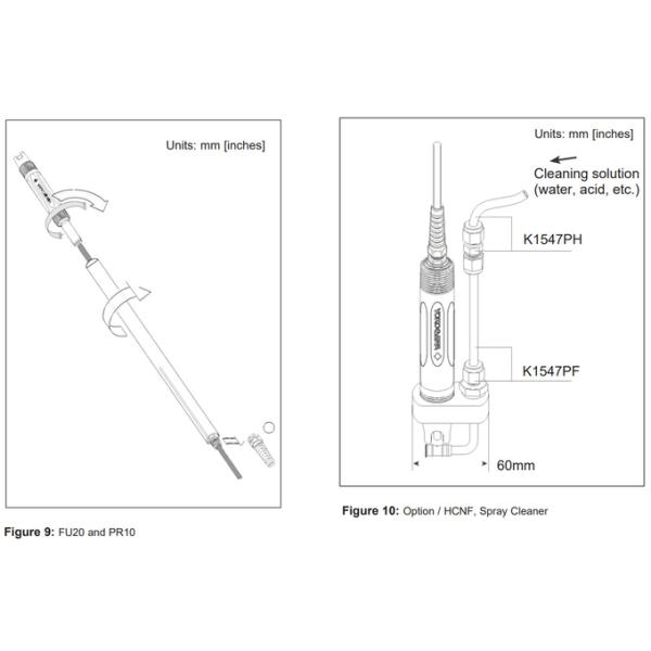 Yokogawa Model FU20 Widebody Type PH ORP Sensor PH21 PH4 OR4