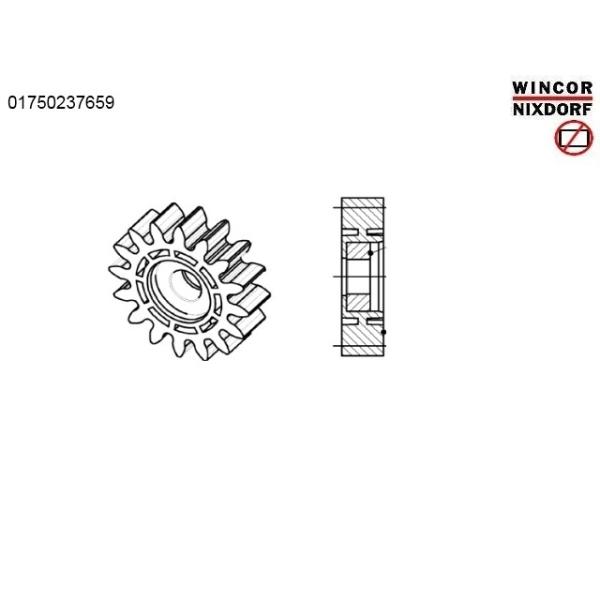 ATM Machine ATM spare parts 1750237659 wincor cineo c4060 IDLER WHEEL Z16 M1.5 ASSD 01750237659 in moudle 1750200541