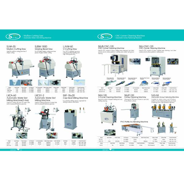 High Accuracy UPVC Window Machine Automatic Water Vertical Milling Machine