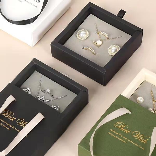 Rectangular Jewelry Packaging Box Elegant Presentation Package Recyclable