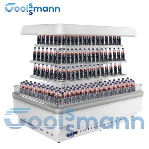 Mini Half Height Food Display Cooler Multideck Beverage Cabinet Refrigerated