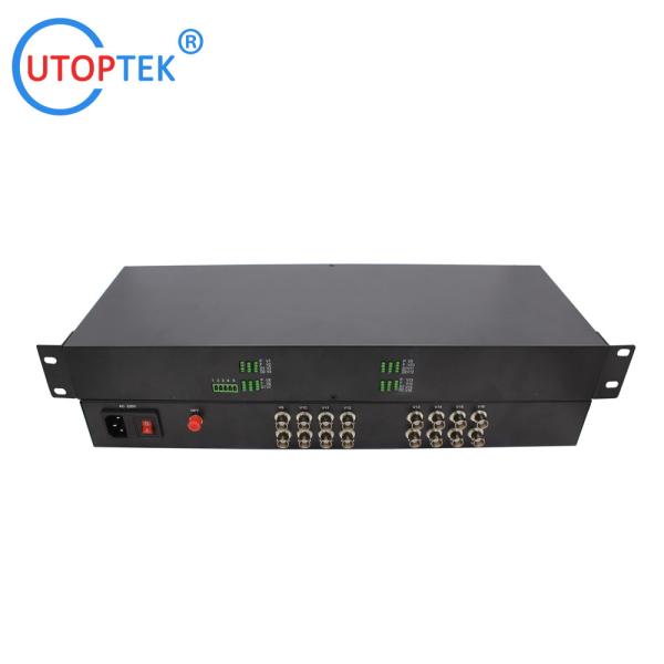 16ch 1080P BNC video, with Rs485 data, Fiber FC/SC/ST 20km, HD-CVI/AHD/TVI 1080P Coaxial Video over Fiber Converter