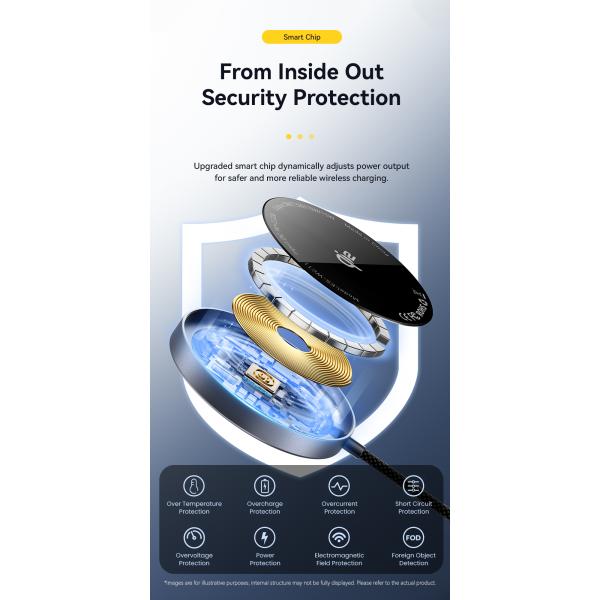 ESSAGER ES-WC11 QI2 Fast Charging Wireless Charger 5W 7.5W 10W 15W