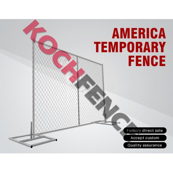 Galvanized Temporary Chain Link Fence , Welded Wire Fence For Construction Site