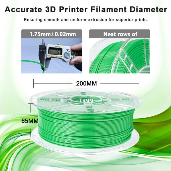 PETG Green Filament 1.75mm FDM Forming Technology 3d Printing Filament