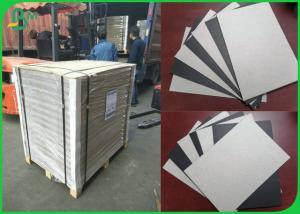 China High Thickness 2.0mm 2.5mm 3mm Laminated Black Lined GreyBoard For CD and DVD Boxes on sale