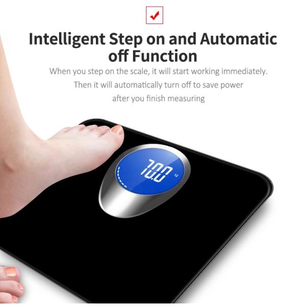 High Precision AAA Batteries Powered Electronic Bathroom Scale