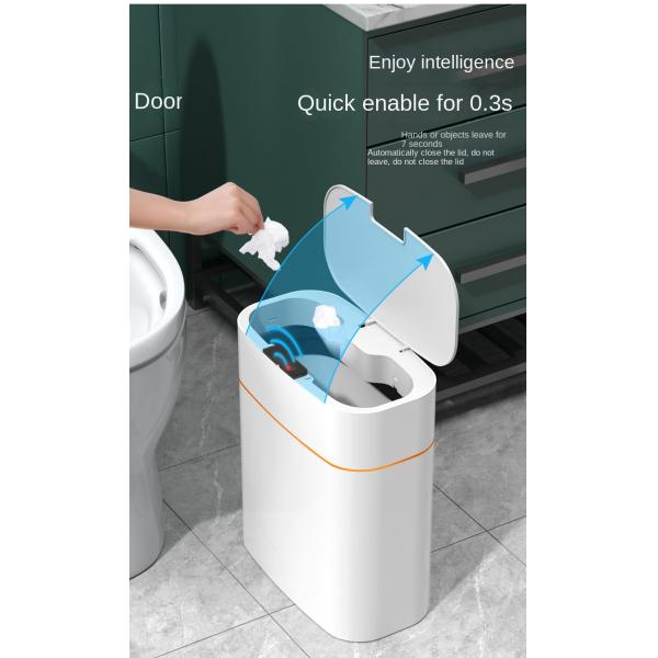 Plastic Trash Can Manufacturer's New Electric Intelligent Automatic Sensor Touchless Smart Trash Can